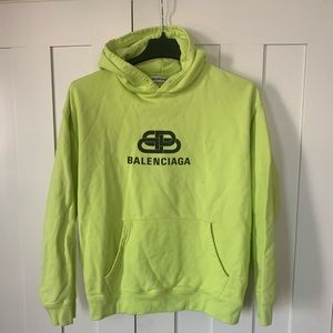 Balenciaga Hoodie Yellow Logo Authentic M
